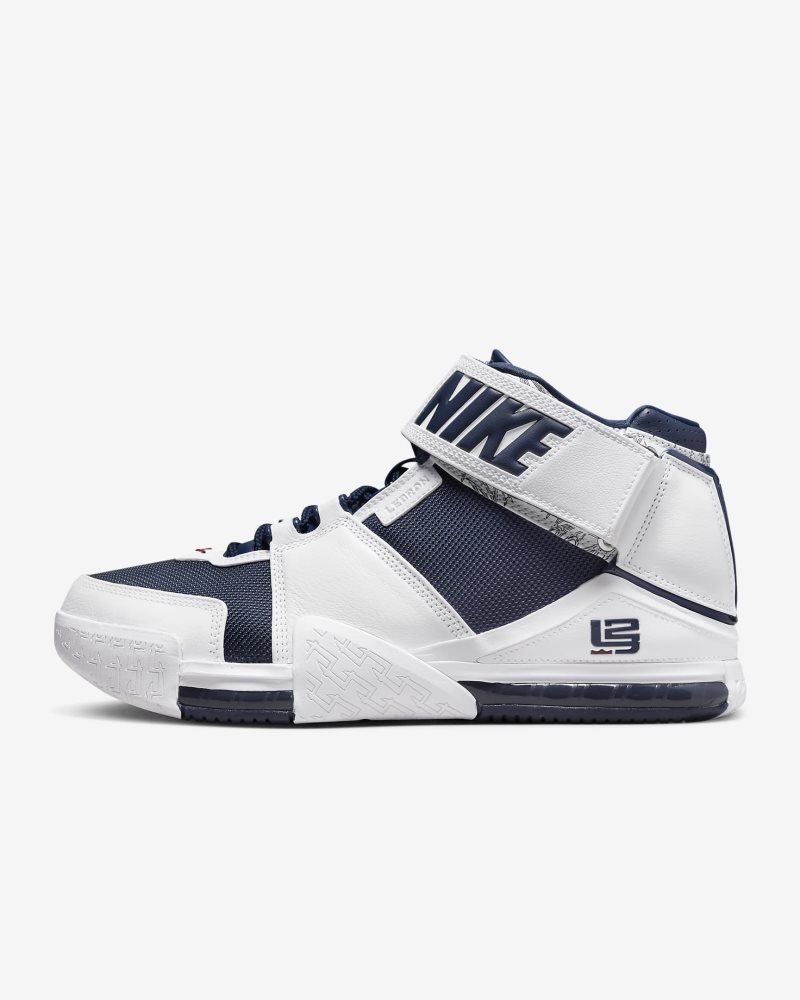 Nike Zoom LeBron 2 Weiß/Varsity Crimson/Midnight Navy