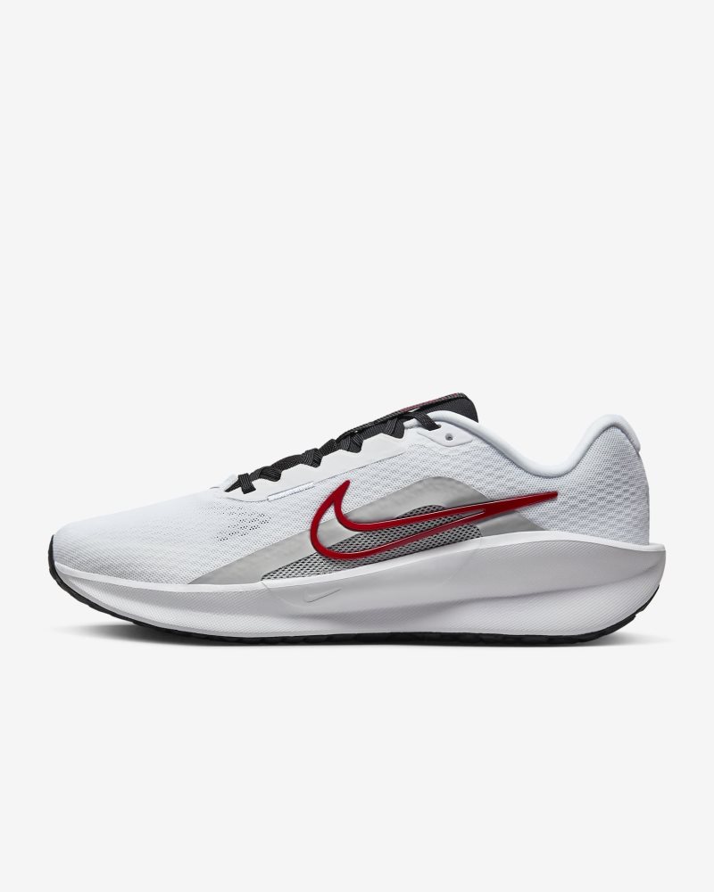 Nike Downshifter13 Weiß/Hellrauchgrau/Schwarz/Feuerrot