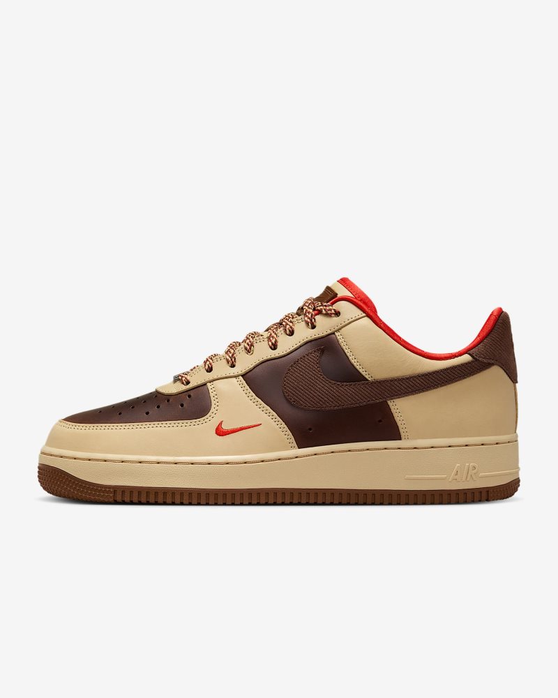 Nike Air Force 1 鈥?7 Light British Tan/Sesame/Picante Red/Cacao Wow