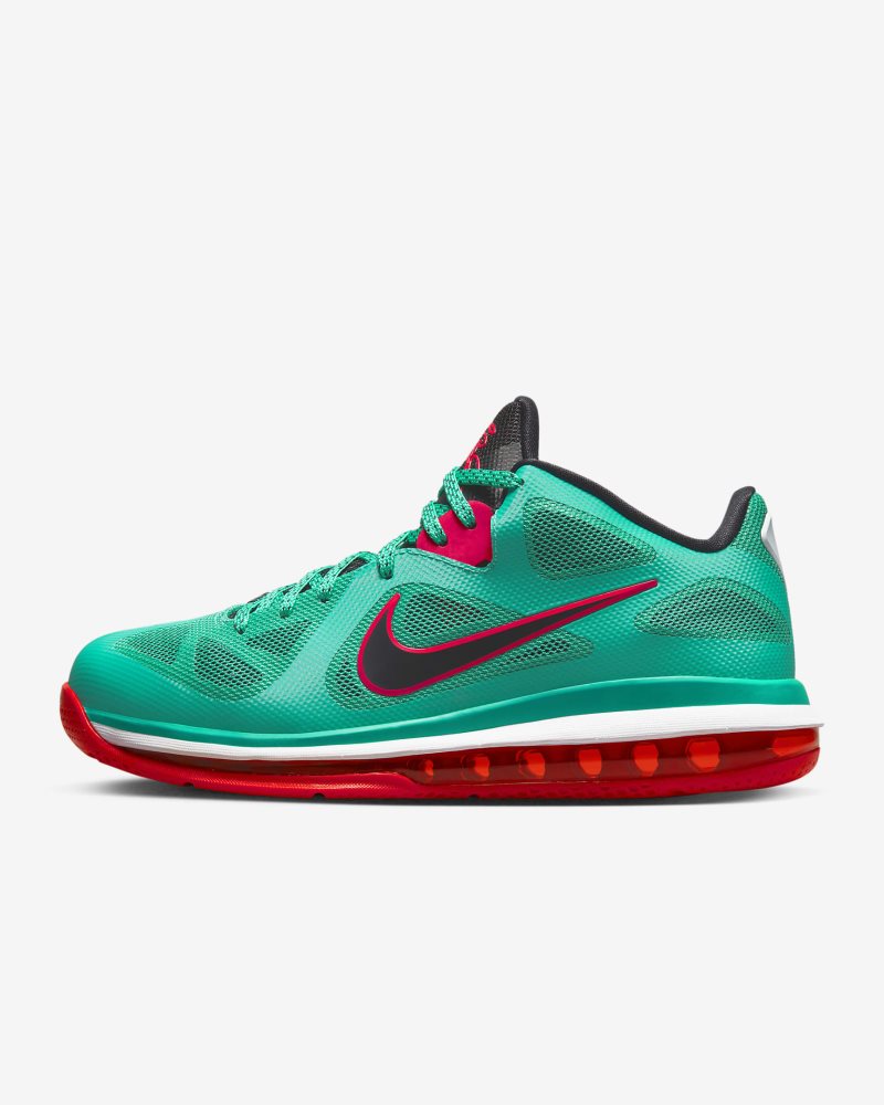 Nike LeBron 9 Low New Green/Action Red/White/Black