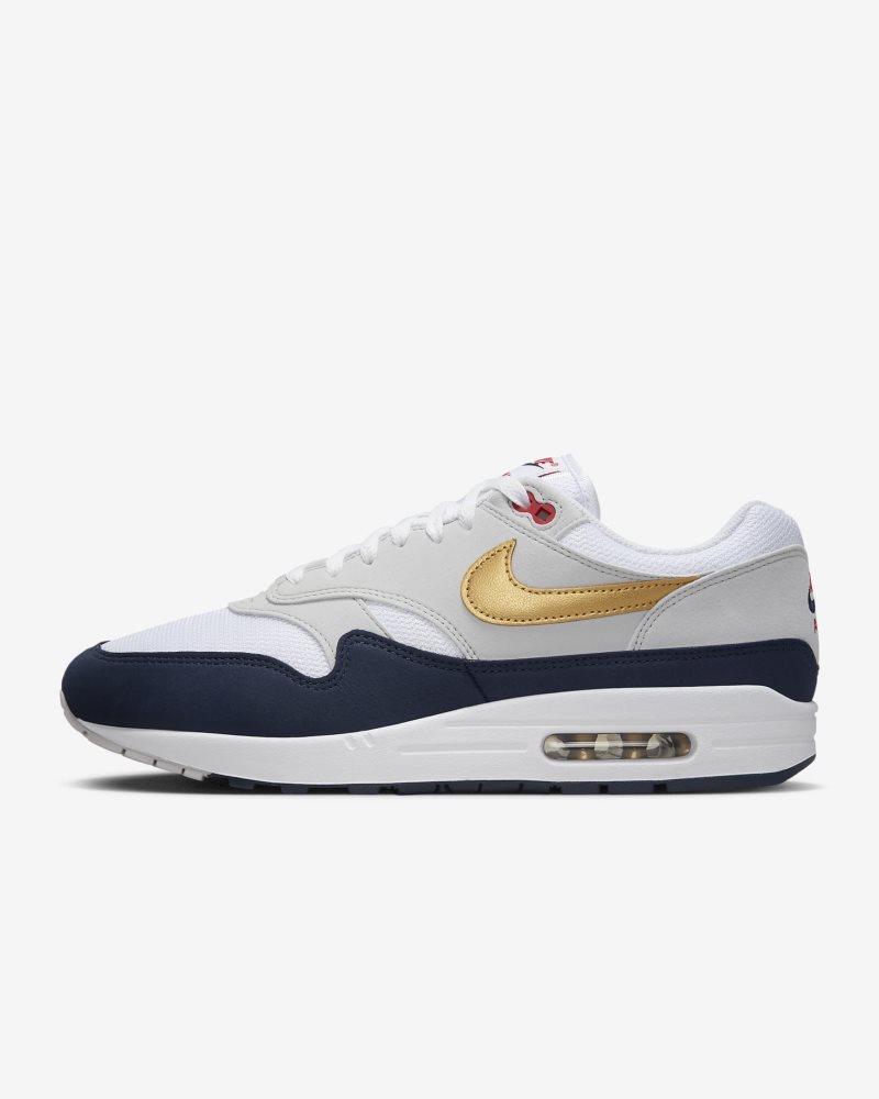 Nike Air Max 1 Obsidian/Weiß/Hellrauchgrau/MetallicGold