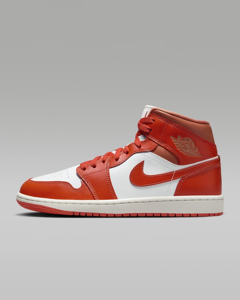 Air Jordan 1 Mid Summit White/Amber Brown/Cosmic Clay