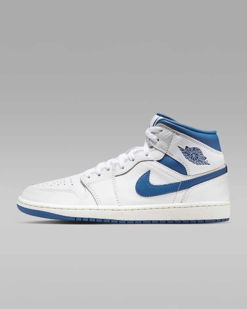 Air Jordan 1 Mid SE Weiß/Sail/Industrial Blue