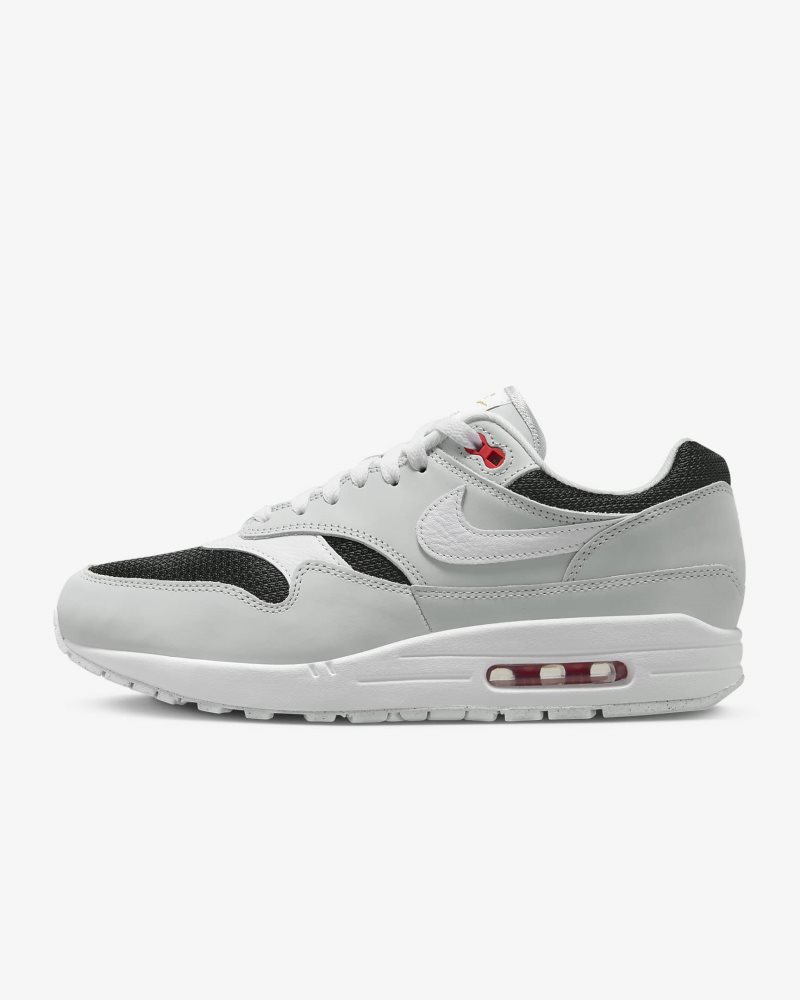 Nike Air Max 1 Premium Pure Platinum/Schwarz/Sportrot/Weiß