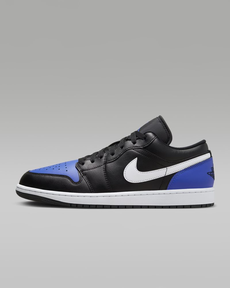 Air Jordan 1 Low Schwarz/Game Royal/Weiß