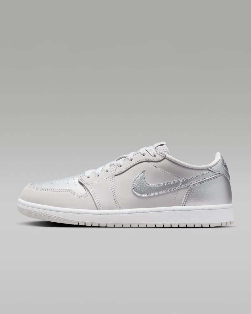 Air Jordan 1 Low OG „Silber" Neutralgrau/Weiß/Metallic-Silber