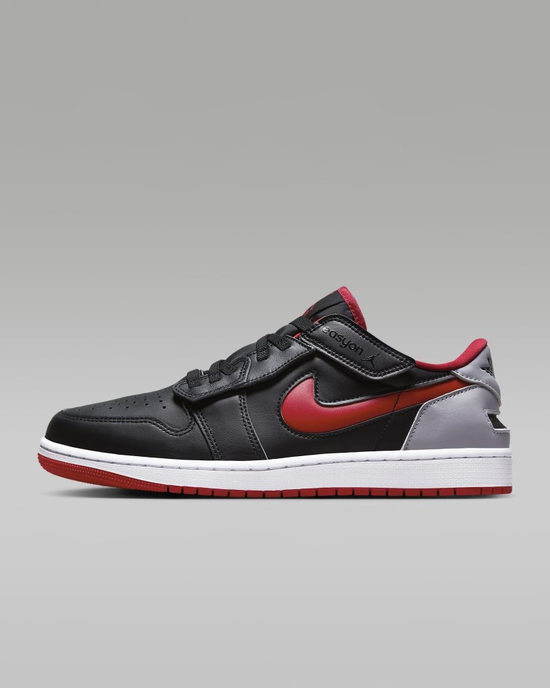 Air Jordan 1 Low EasyOn Schwarz/Zementgrau/Weiß/Feuerrot