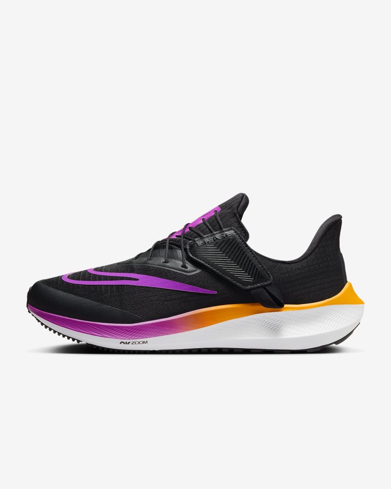 Nike Pegasus FlyEase Schwarz/Laser Orange/Weiß/Hyper Violet