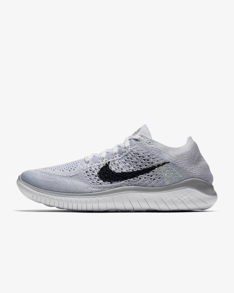 Nike Free Run Flyknit 2018 Weiß/Pure Platinum/Schwarz