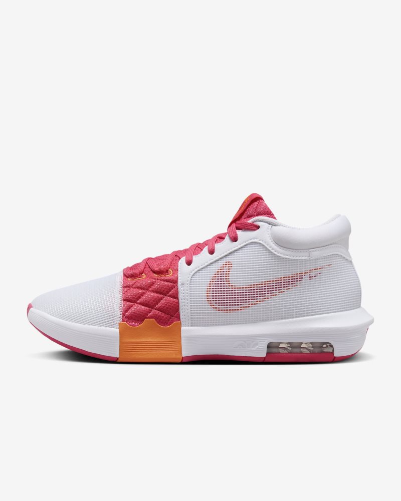 LeBron Witness 8 Weiß/Helles Mandarin/Aster-Pink