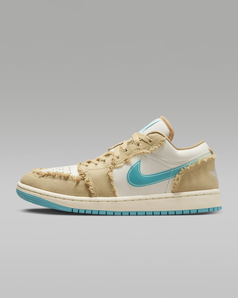 Air Jordan 1 Low SE „Wave" Sesam/Gletscherblau/Segel/Dusty Cactus