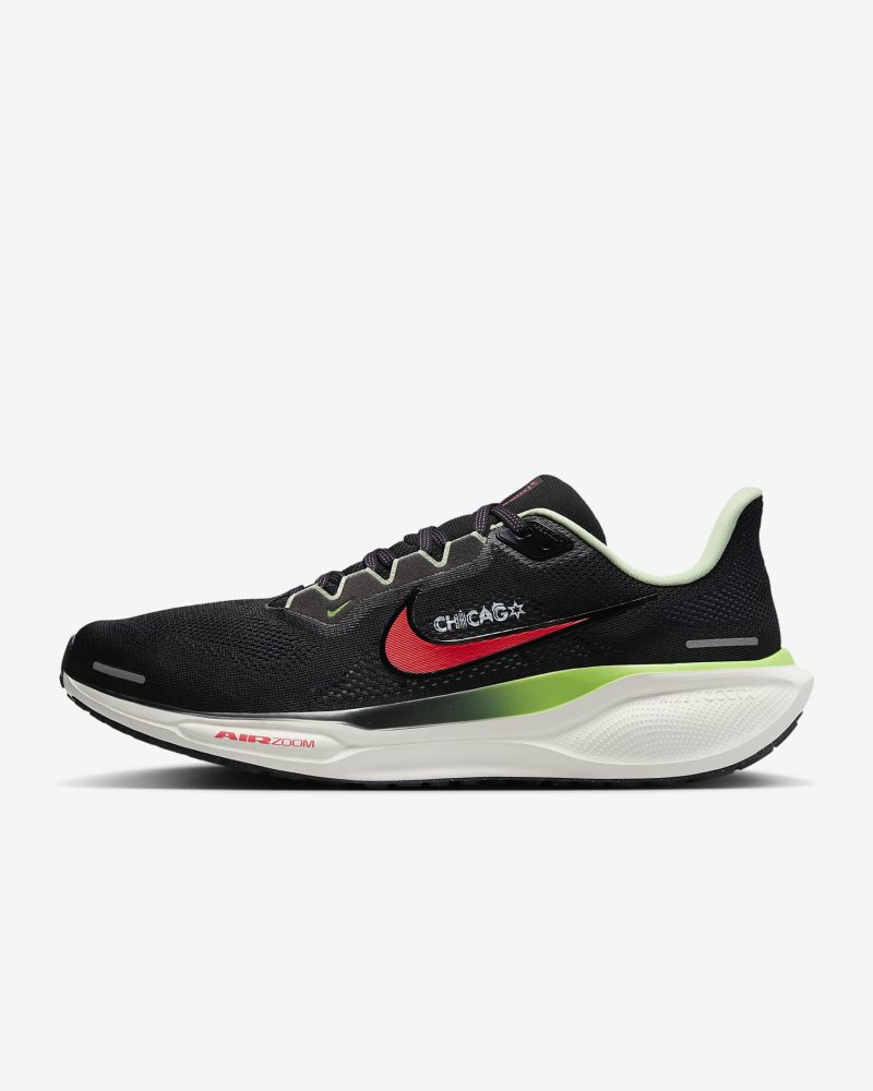 Nike Pegasus 41 Schwarz/Scream Green/New Orchid/Bright Crimson