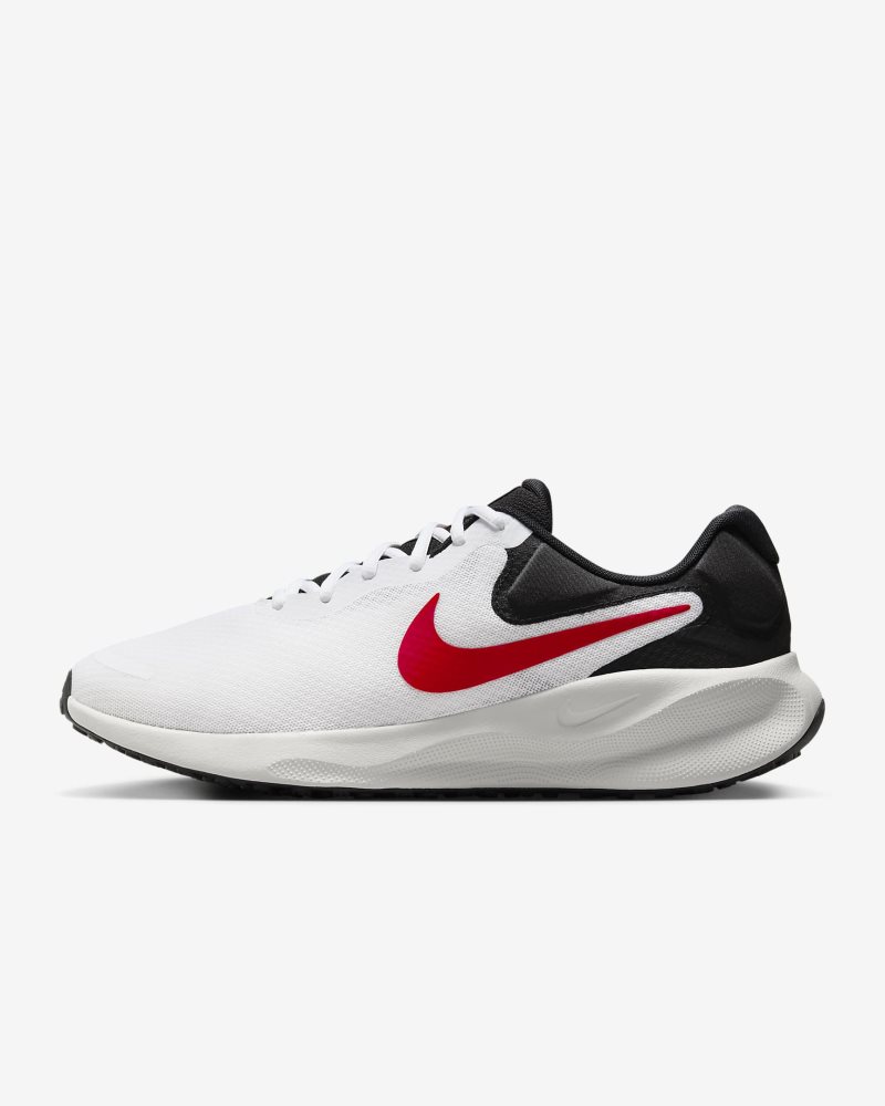 Nike Revolution 7 Weiß/Schwarz/Photon Dust/Fire Red