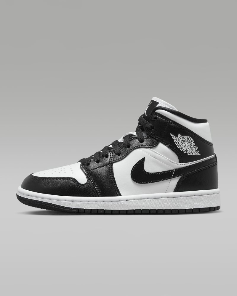 Air Jordan 1 Mid Weiß/Weiß/Schwarz