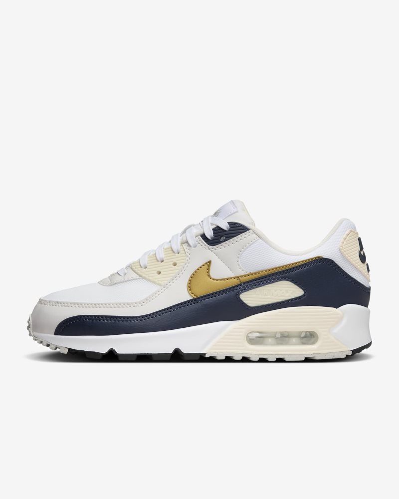 Nike Air Max 90Next Nature Weiß/Obsidian/Kokosnussmilch/Metallic Gold