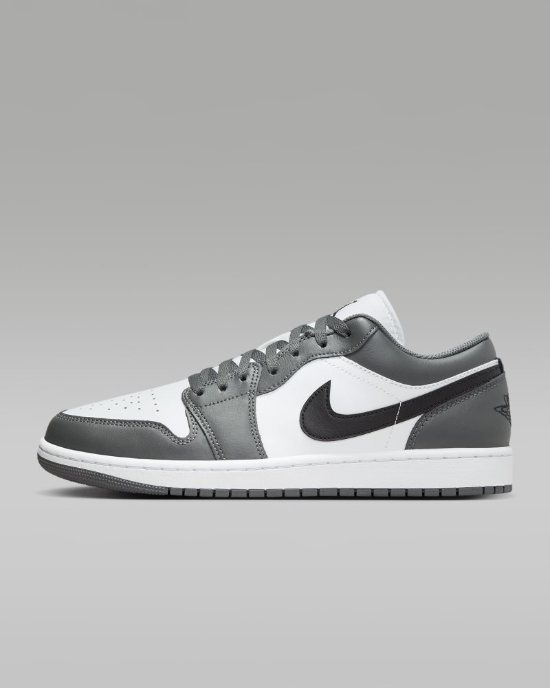 Air Jordan 1 Low Weiß/Iron Grey/Schwarz