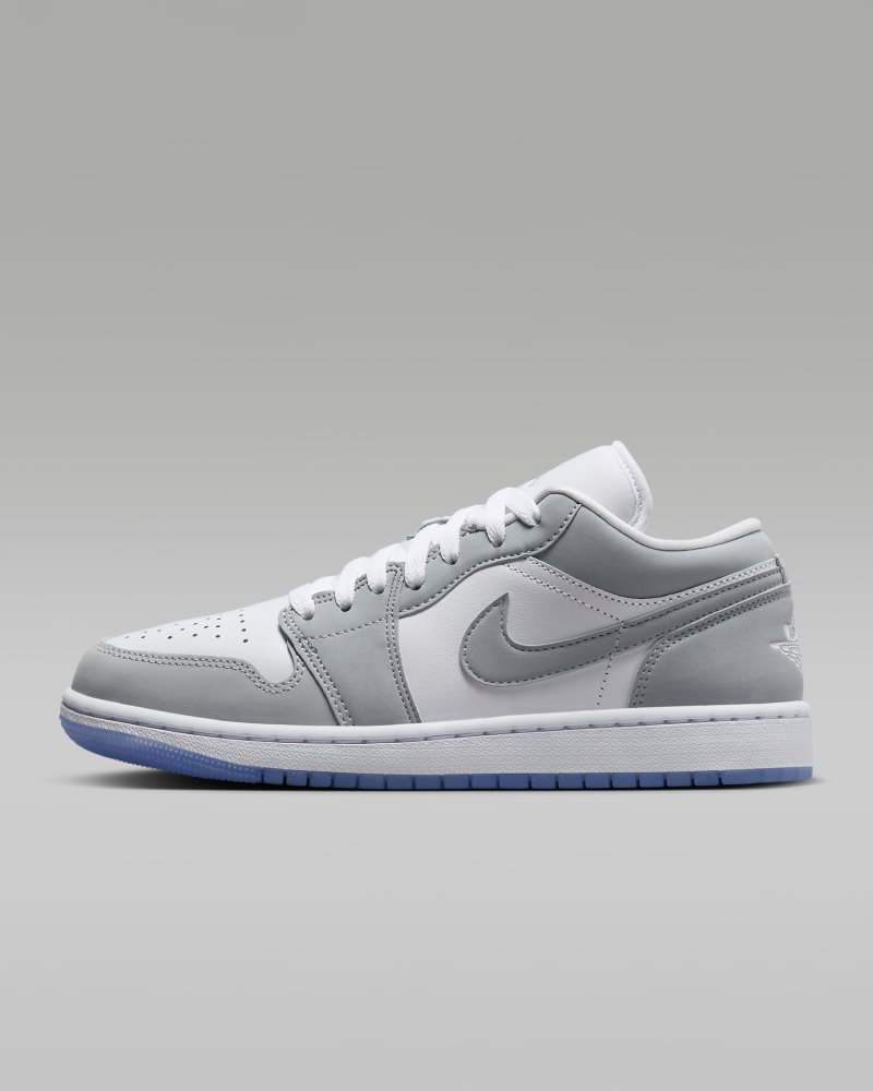 Air Jordan 1 Low Weiß/Aluminium/Wolfsgrau