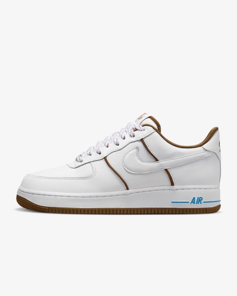 Nike Air Force 1 07 LX Weiß/Hellbritisch-Hellbraun/Fotoblau/Weiß