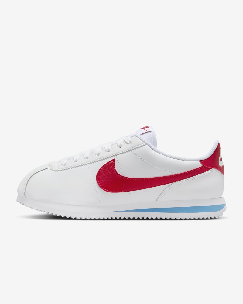 Nike Cortez Leder Weiß/Varsity Blau/VarsityRot